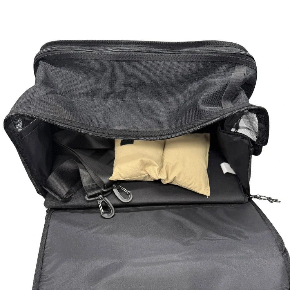HIDREAM Pet Carrier Bag Tan Black Small Dog Cat‎ Travel Tote Mesh Breathable